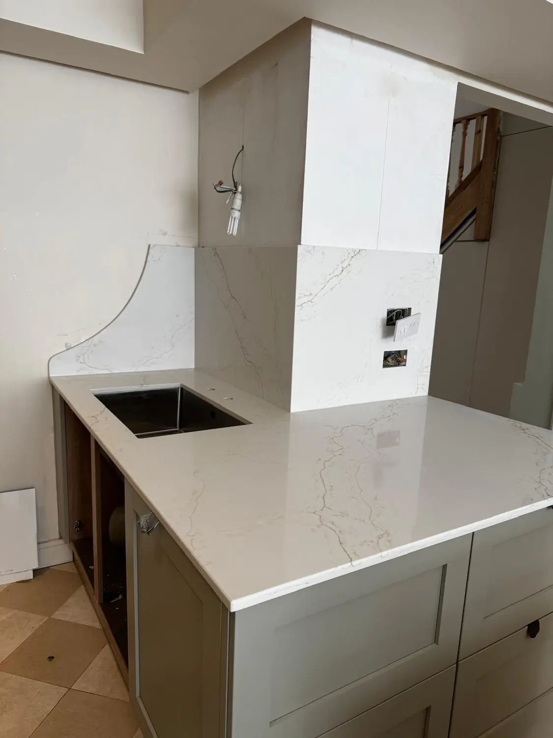 Recent marble and stone installation project by A&M Marble & Stone